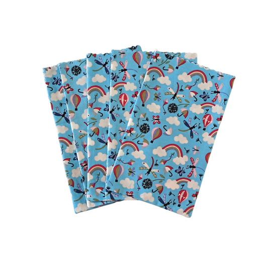 Rainbow and Hot Air Balloon Fabric Favour Bags