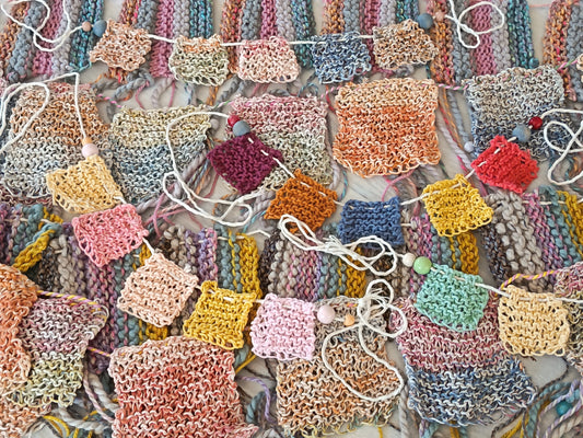 Mini Rustic Hand-Knitted Bunting