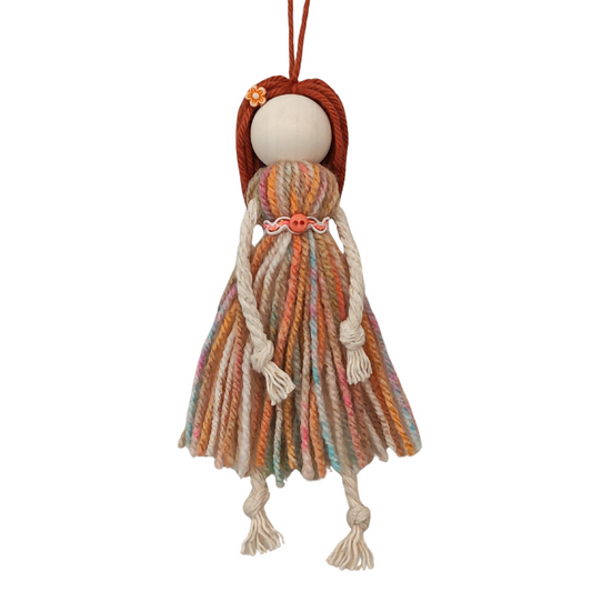 Macrame Style Tassel Hanging Dolls - Scarlett