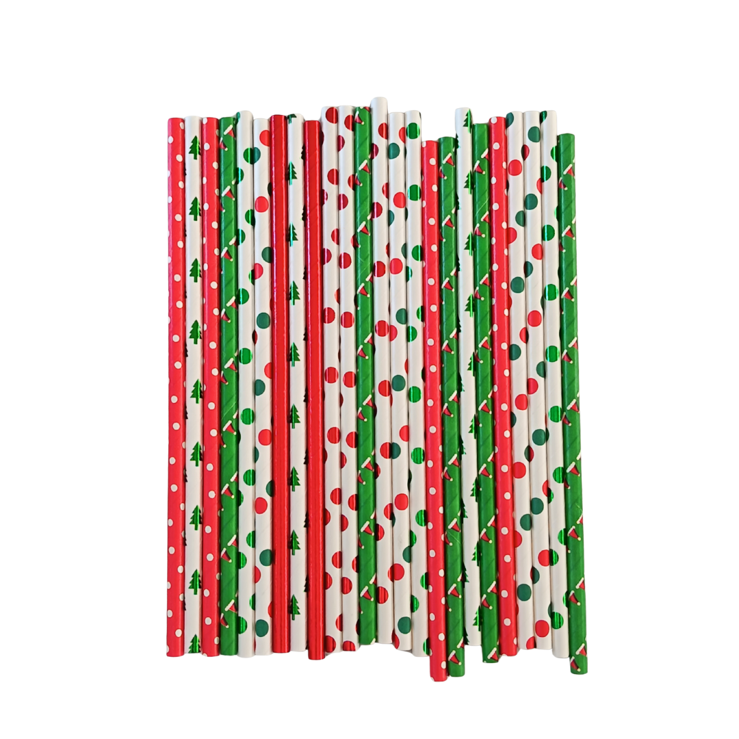 Christmas Paper Straws (Select your Design)