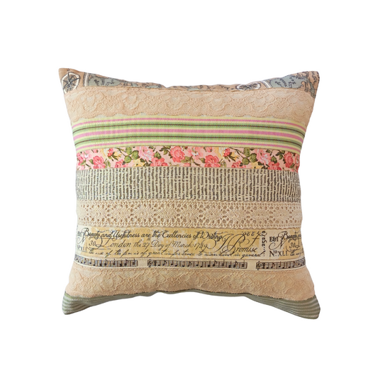 Mini Ribbon and Lace Cushion