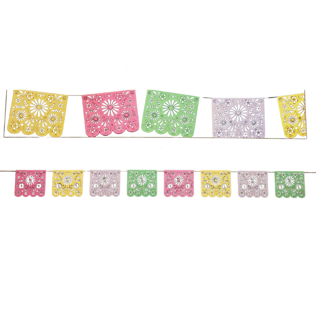 Floral Die Cut Banner