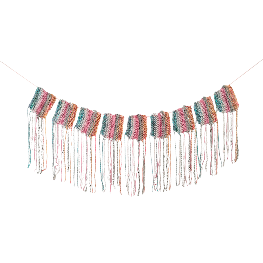 rustic knitted bunting
