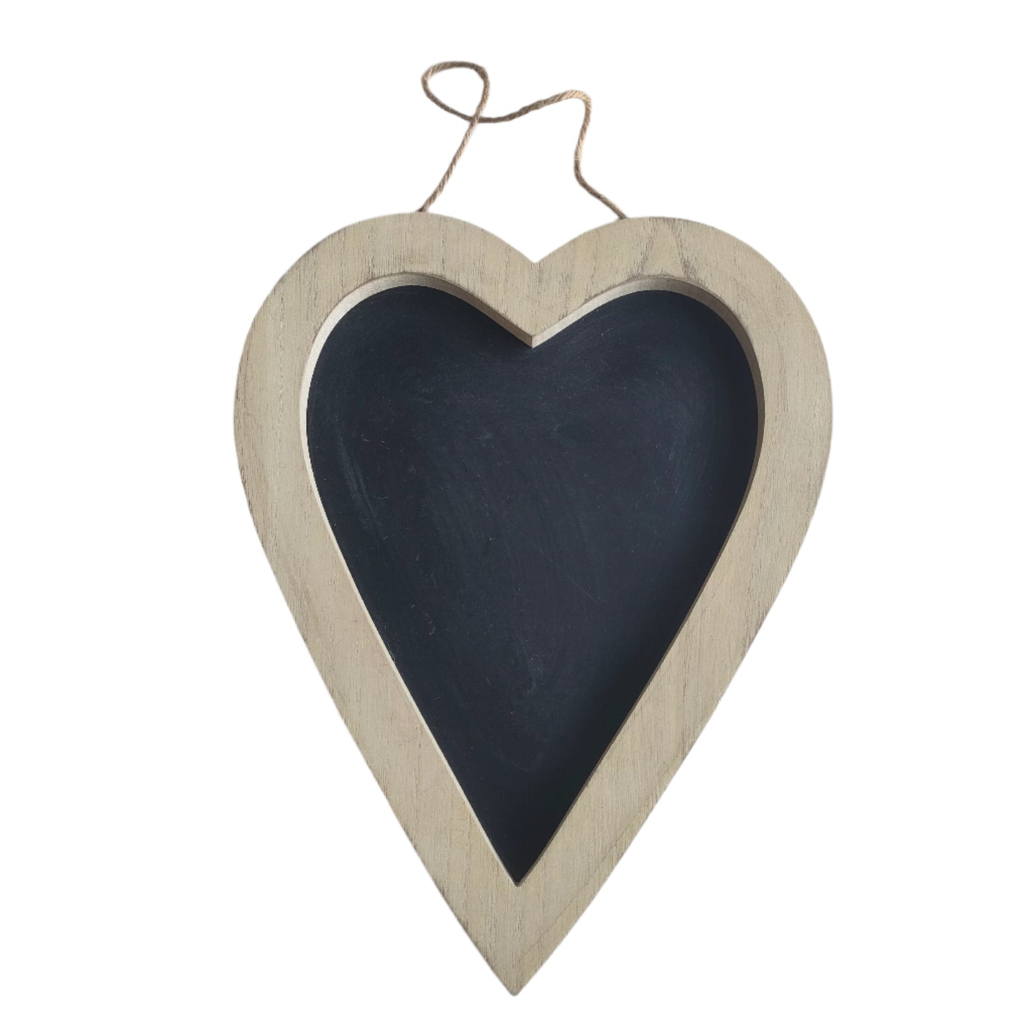 wooden framed heart chalkboard